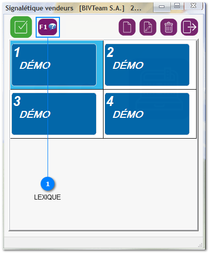 4. Menu de l'écran d'accueil