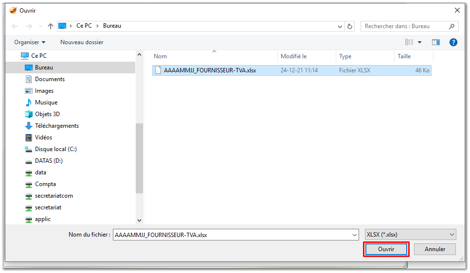 3.2. Importation d'un fichier Excel